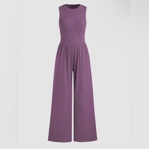 NWT Cider Purple Wide Leg Jumpsuit